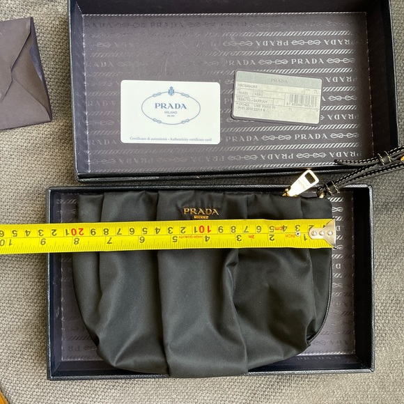 ⛔️SOLD⛔️ PRADA Black Wristlet with Gold accents. - Picture 15 of 16